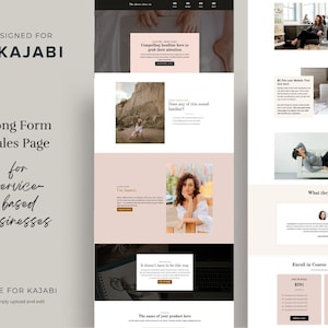 Kajabi Sales Page Template for Online Course Creators | Launch Sales Funnel Template