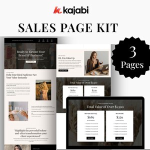 Kajabi-säljsida för coacher och onlinekursskapare | GLOW UP-MALL