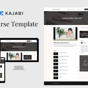 Kajabi Course Template | Product Theme for Coaches & Course Creators | Kajabi Template and Canva Thumbnails