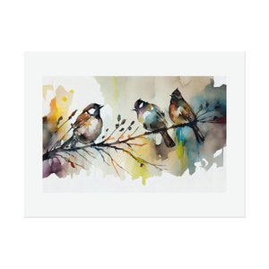 Song Birds # 24 Watercolor Print