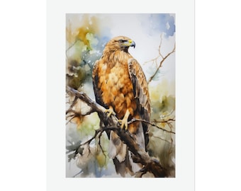 Golden Eagle #1 Watercolor Print