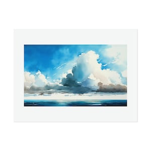Ocean Landscape #5 Watercolor Print