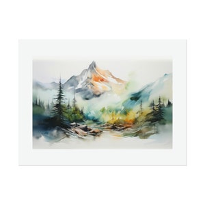 Glacier National Park #1 Watercolor Print