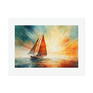 Sailboat #5 Watercolor Print