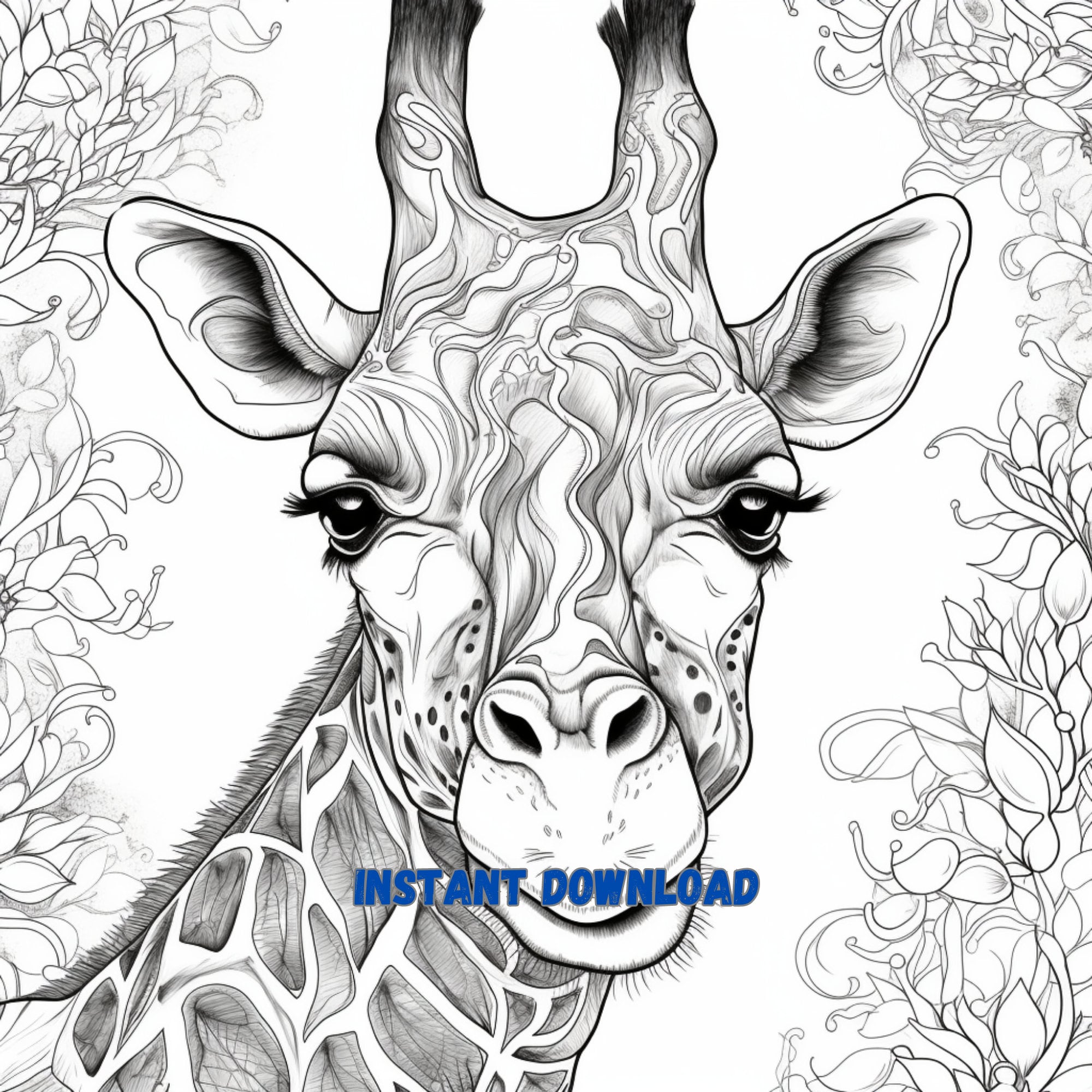 Wild Animals Coloring Pages Printable Wild Animals Coloring Etsy Canada
