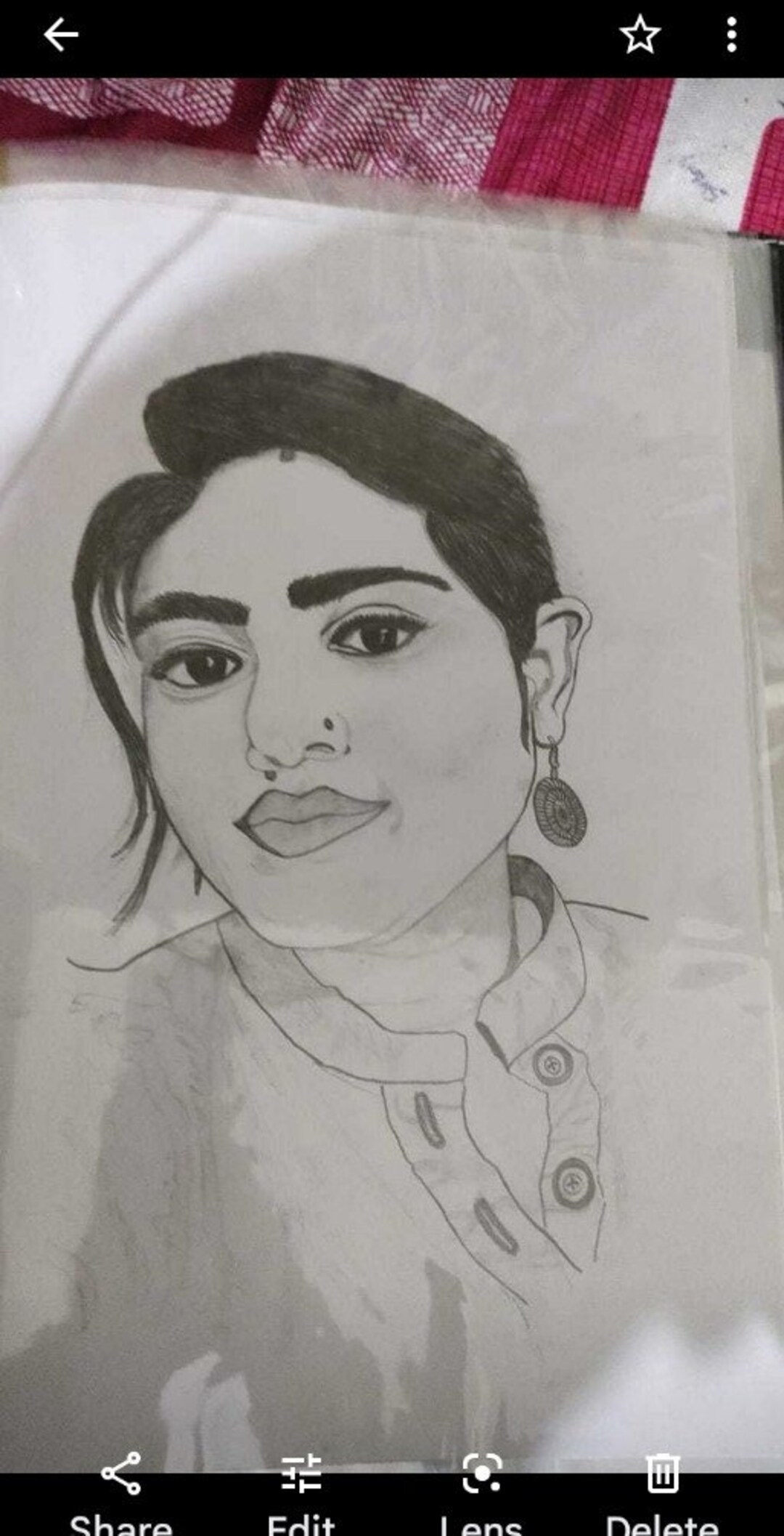 Portrait Sketch for Home Decor, Sketch , Canvas Painting, Acrylic