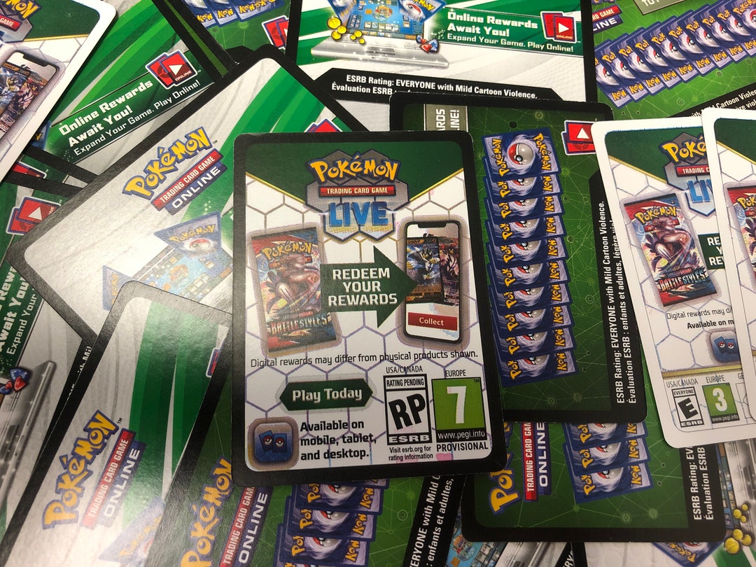 50 Pokemon TCG Live Code Cards Etsy