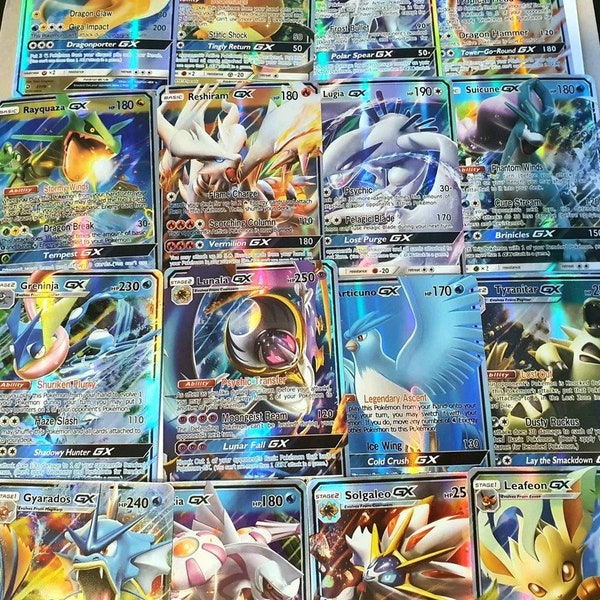 EX, GX, V, VMax, VSTAR, Holo, Reverse Holo, Amazing Rare, Shiny, Trainer Gallery, and Full Art Authentic Pokemon Cards