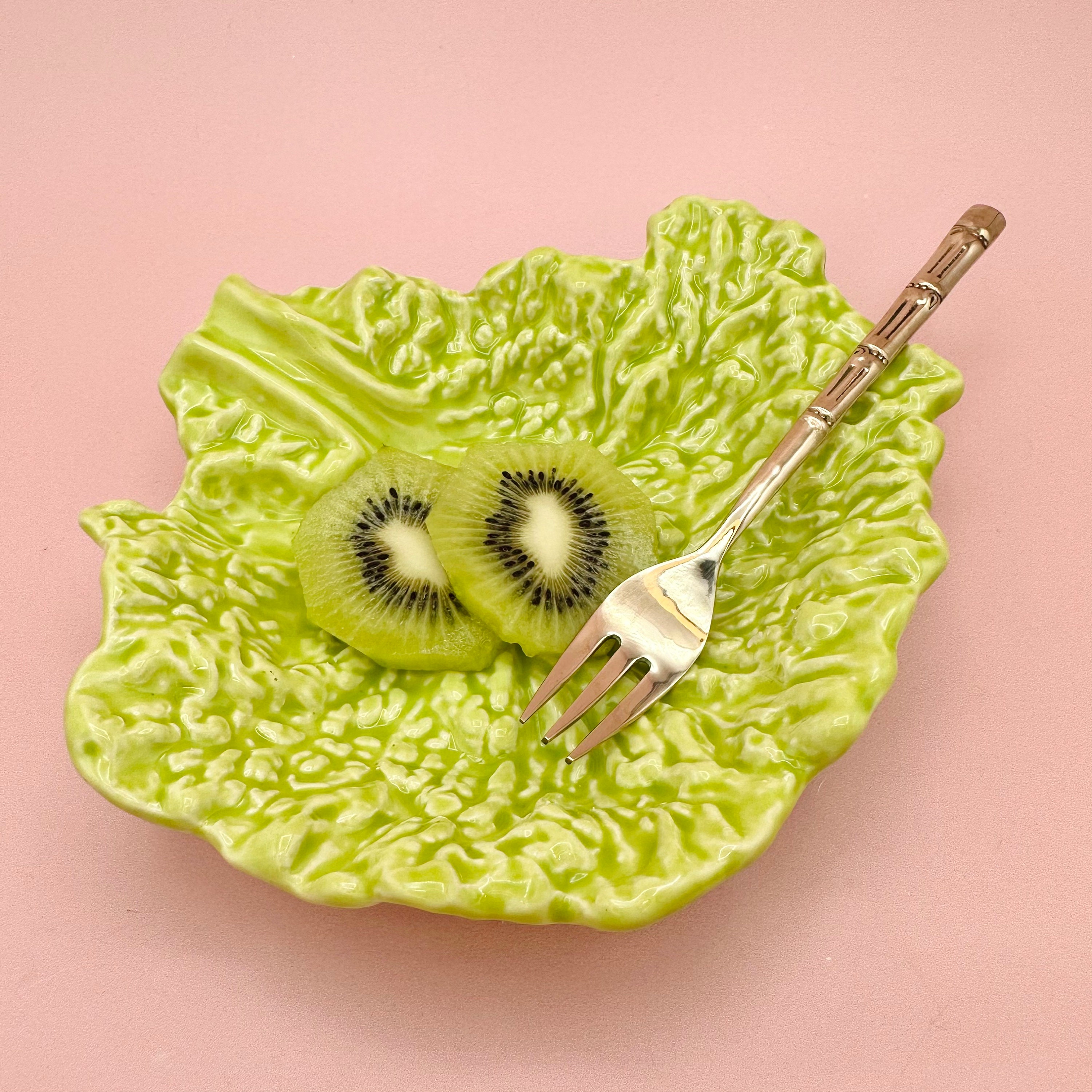 Vintage Brass Bamboo Handle Dessert Cake Forks Etsy