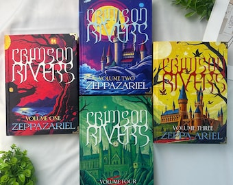 Crimson Rivers Hardcover Book Series by Zeppazariel – Complete Fantasy Romance Collection – Illustrated Castle Cover Edition – BookTok Gift