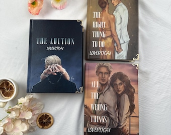 The Auction & All The Wrong Things Series, Right and Wrong Hardcover, Enemies to Lovers Dark Love Story, BookTok Dark Romance Aesthetic Gift