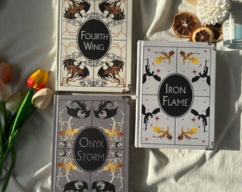 Fourth Wing Hardcover Book Set  by Rebecca Yarros – Empyrean Series Collector Edition, Fantasy Dragon Romance Hardcover, BookTok Fantasy