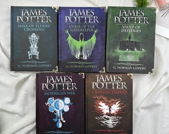Serie de libros de tapa dura de James Potter de G. Norman Lippert, Colección de fantasía de Harry Potter, Libros de aventuras de la escuela de magia, Regalo viral de Booktok