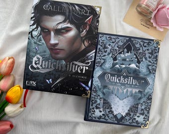 Quicksilver Hardcover Book – Fantasy Wolf Castle Silver Blue Cover Collector Edition - Trending Mystery BookTok Gift