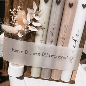 Dinala Trauergeschenk Set - Trostkerze Mit Trockenblumen Für Beerdigung & Gedenken