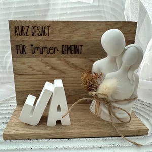 Hochzeitsgeschenk, Ehepaar, Hochzeit, Geschenk, Geldgeschenk, personalisiert, Raysin, Blumen, Trockenblumen, Holz, klötzchen