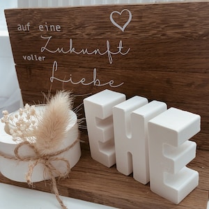 Hochzeitsgeschenk, Ehepaar, Hochzeit, Geschenk, Geldgeschenk, personalisiert, Raysin, Blumen, Trockenblumen, Holz, klötzchen Bild 2