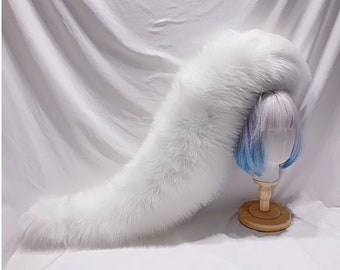 Handmade Animal Tail Collection (custom color size available) Furry Faux Fur Fox Cat Wolf Squirrel Tail Dog Tail Cosplay Halloween Costume