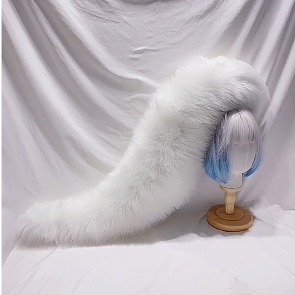 Handmade Animal Tail Collection (custom color size available) Furry Faux Fur Fox Cat Wolf Squirrel Tail Dog Tail Cosplay Halloween Costume