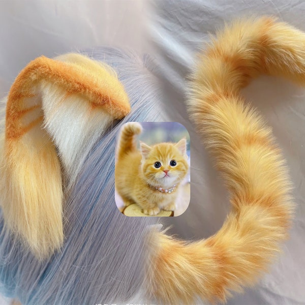 Fur Cat Tail Orange - Etsy