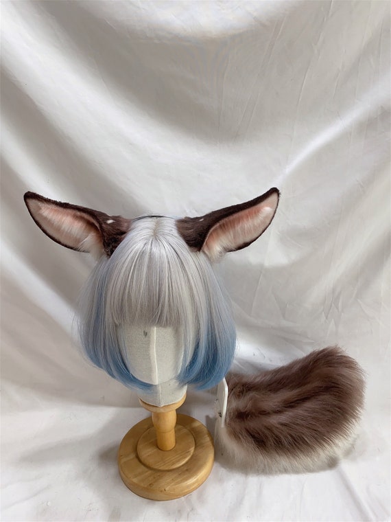 Lodoot Cerchietto per capelli in corno di pecora, decorazione con rose, foreste, animali fotografici, diavolo, cosplay, costumi per Halloween