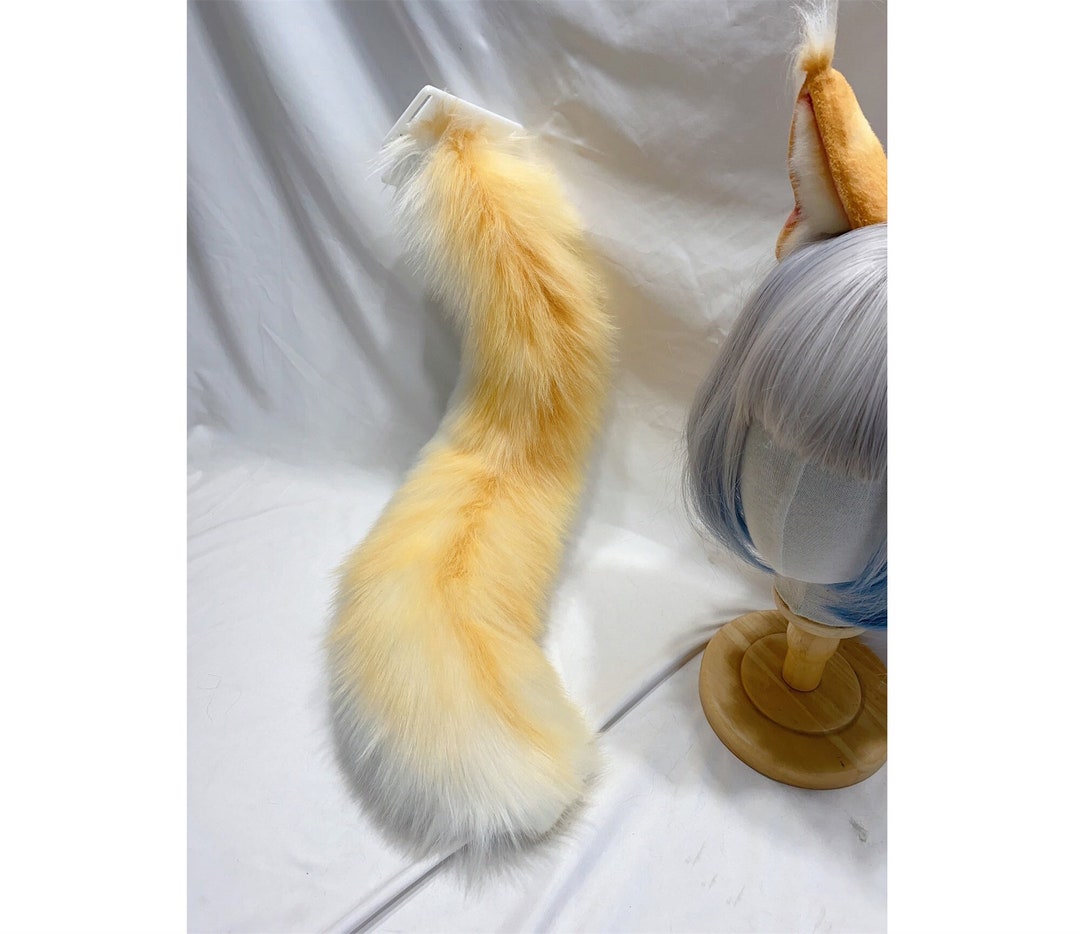Handmade Lynx Cat Ears Tail Furry Faux Fur Lynx Cat Ears Hairband Cat