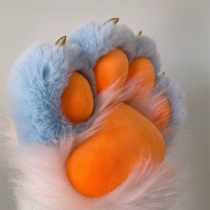 Handmade Animal Paws Claws Furry Faux Fur Cute Dog Wolf Fox Cat Paws Halloween Cosplay Fursuit Costume Party
