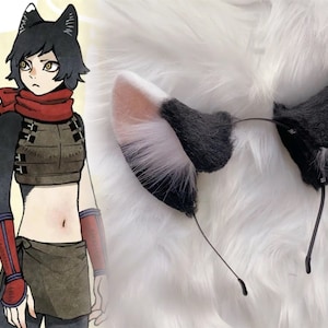 Cosplay Dungeon Meshi, Cat Ears and Tail Set, Anime Cat Ears Tail Faux Fur Furry, Cosplay Cow Cat, Halloween, Petplay, Cat Costume