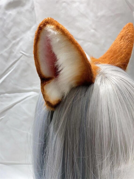 Corgi Ears Headband Cosplay Corgi Brwon Dog Ears Hairband Cute Puppy Ears Dog Csstume. Halloween Furry Faux Fur Etsy