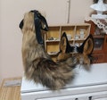 Handmade German Shepherd Ears Tail Set, Furry Dog Ears Hairband, Black Brown Dog Wolf Tail Faux Fur Fursuit Cosplay Halloween Costume