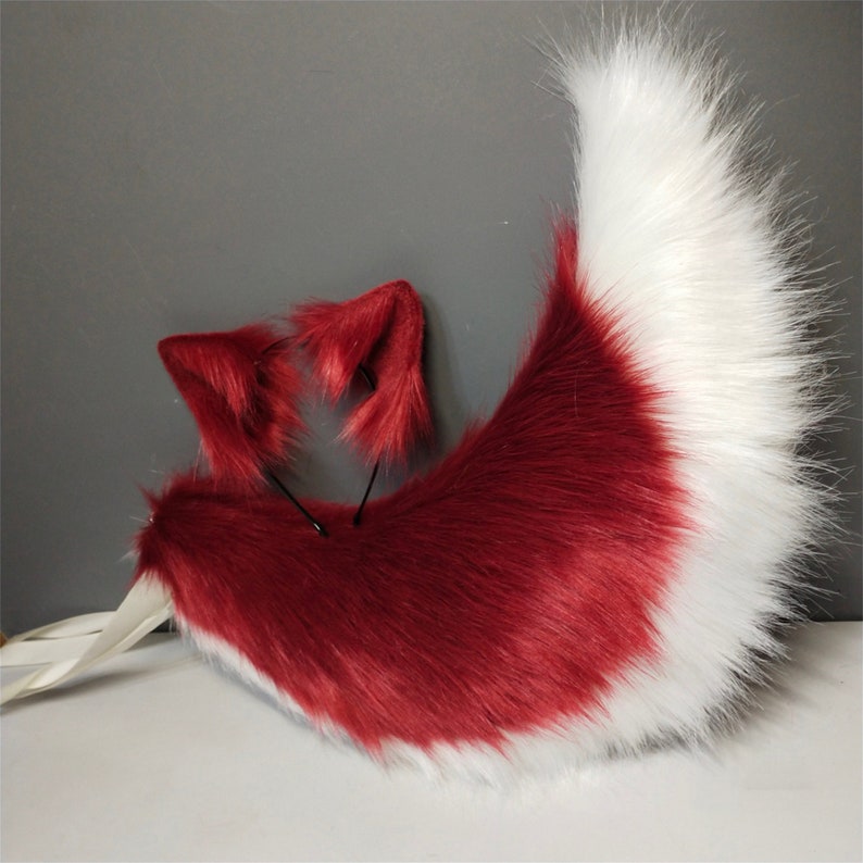 Handmade Wolf Fox Dog Tail Furry Fursuit Faux Fur Cute Animal Tail ...