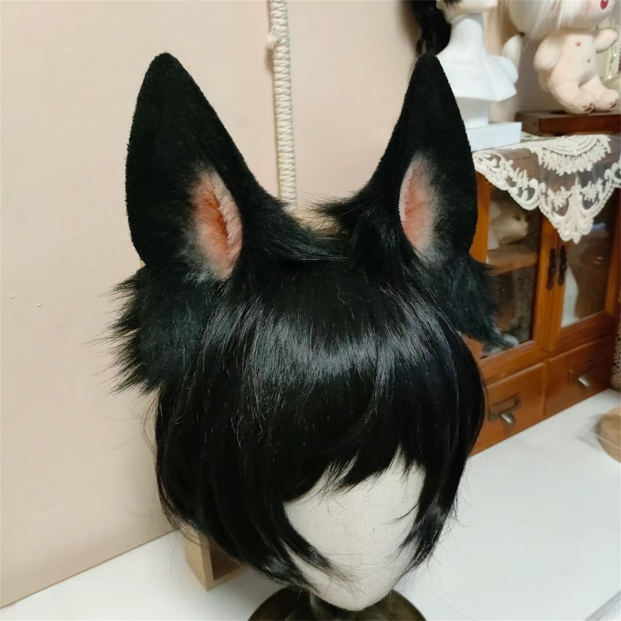 Cerchietto Orecchie Di Lupo In Pelliccia Sintetica – Accessorio Cosplay Realistico