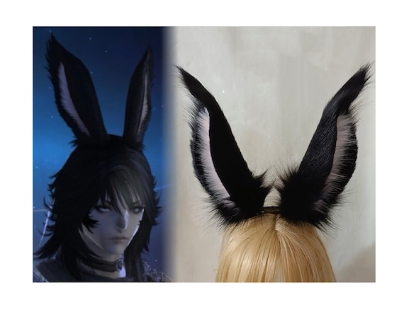 FOIMAS Plush Bunny Ears Headbands,Assorted Color Rabbit Ear
