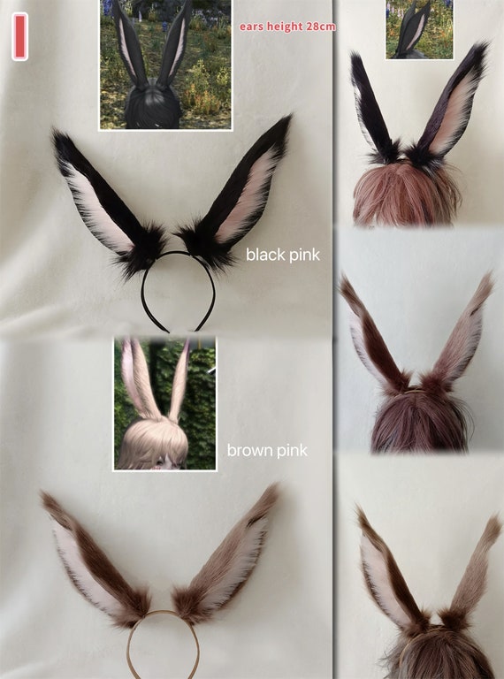 Eforcase Faux Fox Ears Headband Headwear Faux Fur Headbands Headdress Halloween Anime Cosplay Party Costume Accessories