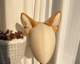 ハンドメイド 姉弟お揃い コーギー犬耳付きワンピース＆セットアップ