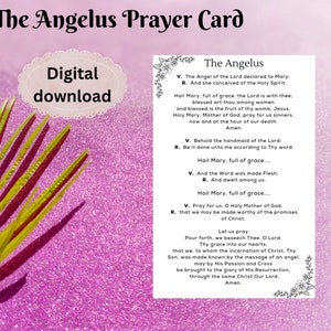 Gebedskaarten/afdrukbare gebed/katholieke gebedskaart/Angelus/het Angelus gebed/vastenseizoen gebed/adventseizoen gebed