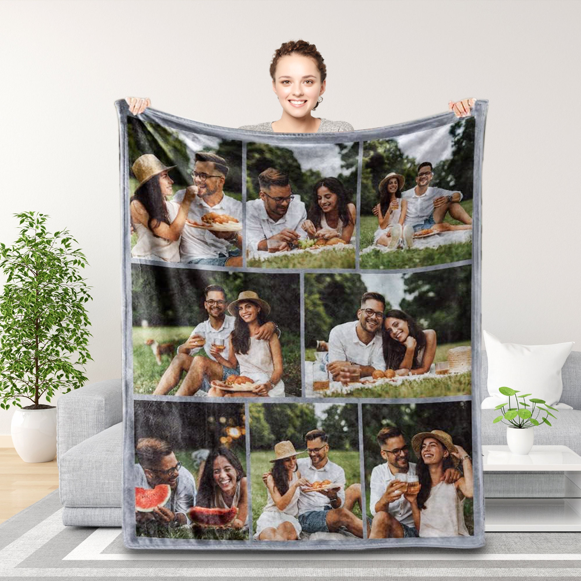 Customized Photo Collage Blankets Personalized Blanket With Etsy UK