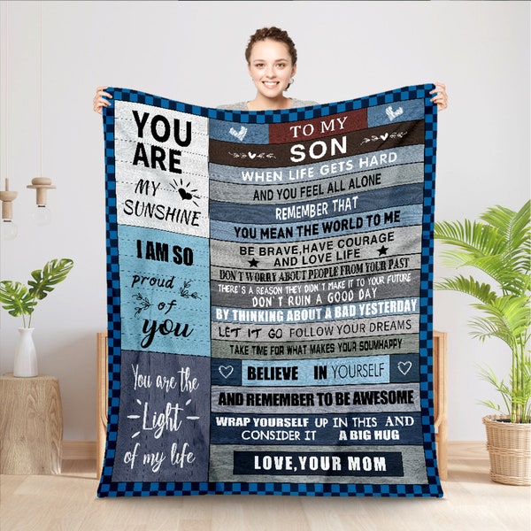 My Son Blanket Etsy