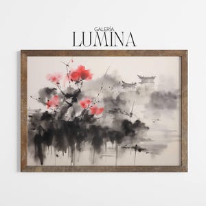 Chinese Traditional Ink Painting  Asian Brush Art Minimalist Chinese Artwork Oriental Ink Wash Print Digital Printable Art Frame TV Art 1430
