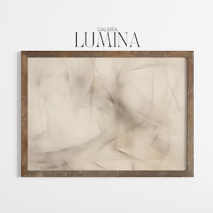 Minimalist Neutral Abstract Art Print Soft Beige Line Artwork Elegant Modern Minimalist Wall Art Digital Printable Art Frame TV Art 1015