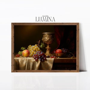 Classical Fruit Still Life Painting Antique Food Still Life Painting Traditional Kitchen Oil Painting Digital Printable Art Frame TV Art 612