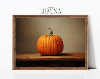 Rustikales Kürbis Ölgemälde Herbst Ernte Dekor Herbst Kürbis Wand Kunst Thanksgiving & Halloween Print Digital druckbare Kunst Rahmen TV Art 598