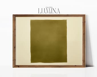 Minimalist Olive Green Square Abstract Drawing Contemporary Abstract Wall Art Original Abstract Print Digital Printable Art Frame TV Art 311