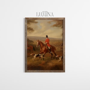 Antique Fox Hunting Scene Equestrian Painting (Digital Printable Art + Frame TV Art) 530 image 7