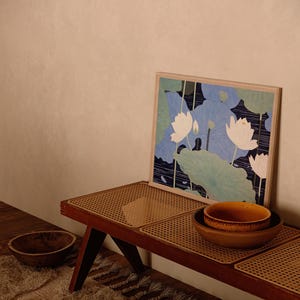 Lotus Flower Meticulous Painting Chinese Traditional Painting Gongbi Painting Asian Botanical Art Fine Art Hand-painted Oil on Silk Intricate Details Delicate Brushstrokes Elegant Floral Art Traditional Chinese Art Lotus Blossom Nature-Inspired