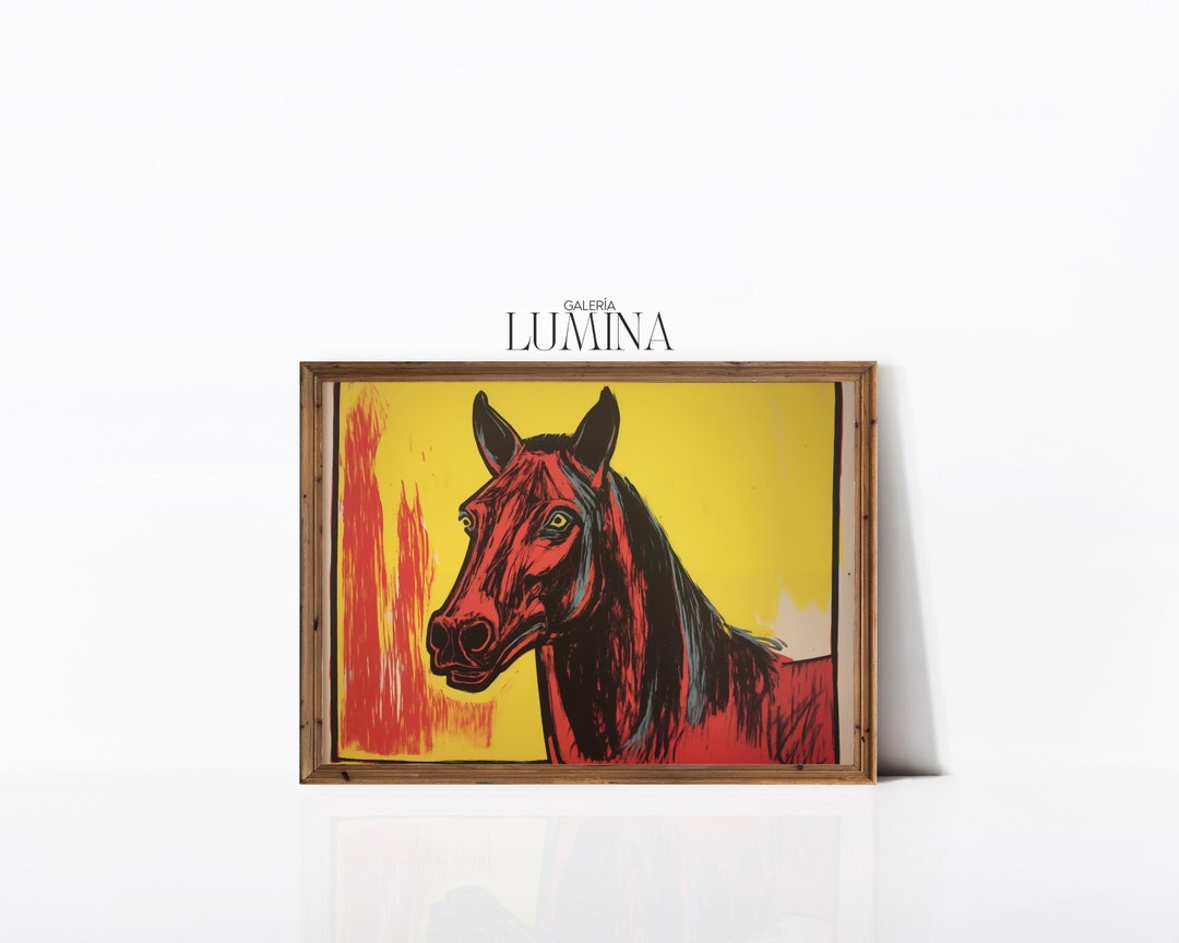 Contemporary Horse Portrait Painting Bold Modern Horse Art Abstract ...