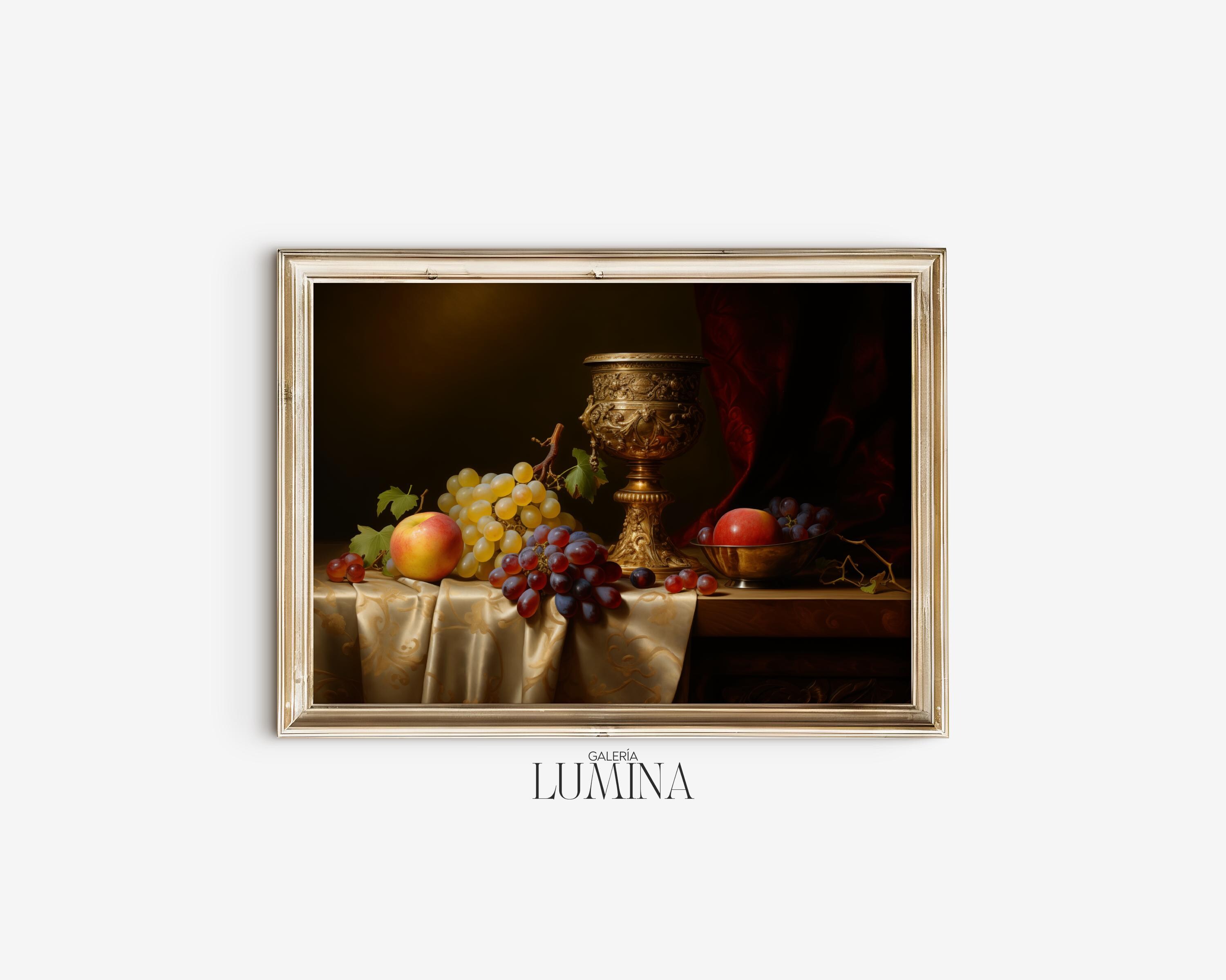 クラシックフルーツ静物画アンティークフード静物画伝統的なキッチン