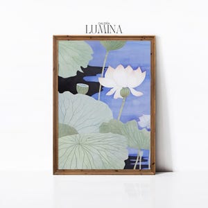 Lotus Flower Meticulous Painting Chinese Traditional Painting Gongbi Painting Asian Botanical Art Fine Art Hand-painted Oil on Silk Intricate Details Delicate Brushstrokes Elegant Floral Art Traditional Chinese Art Lotus Blossom Nature-Inspired