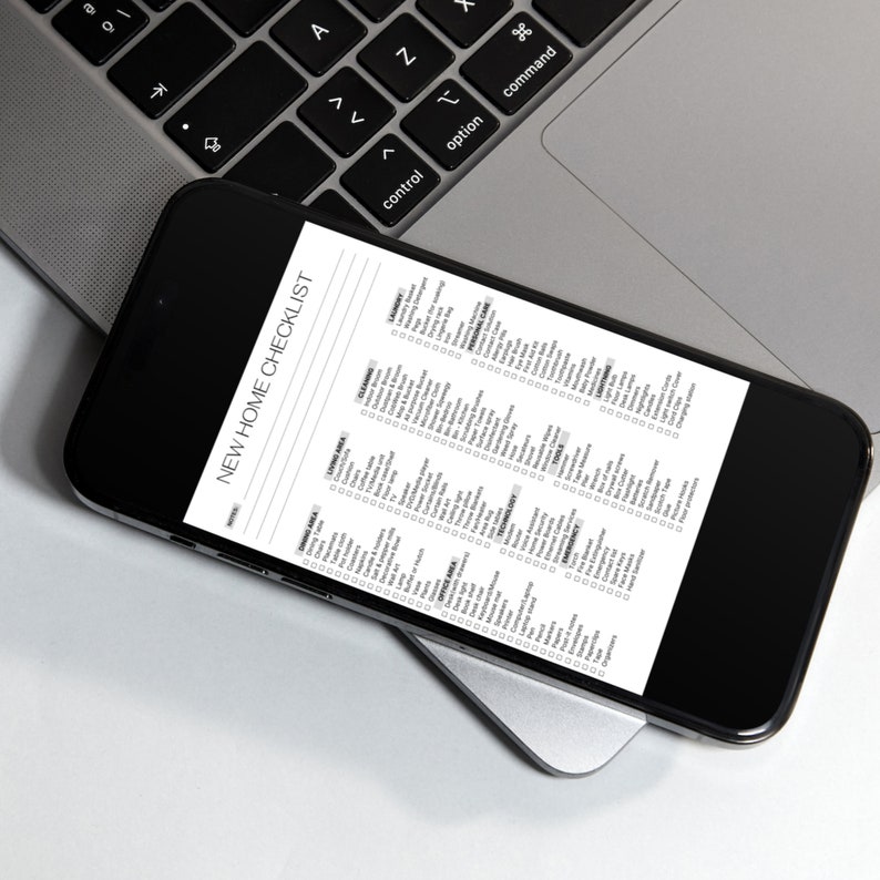 Ultimate New Home Essentials Checklist Furnish Your New House Etsy