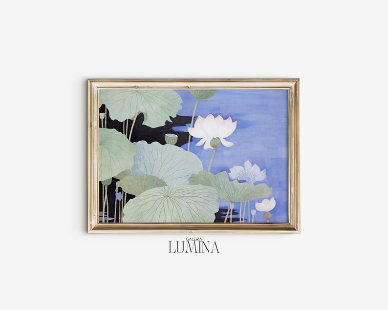 Lotus Flower Meticulous Painting Chinese Traditional Painting Gongbi Painting Asian Botanical Art Fine Art Hand-painted Oil on Silk Intricate Details Delicate Brushstrokes Elegant Floral Art Traditional Chinese Art Lotus Blossom Nature-Inspired
